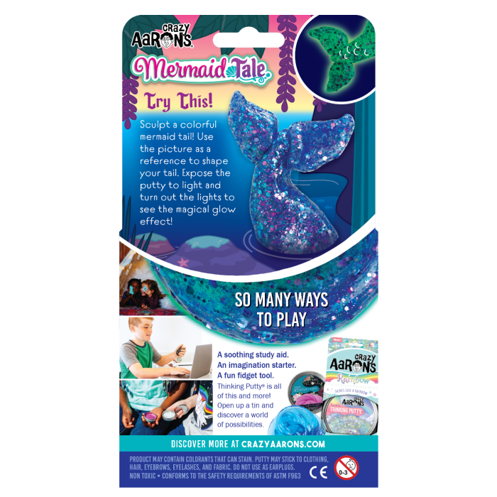 Crazy Aaron’s Thinking Putty Glow-Mermaid Tale