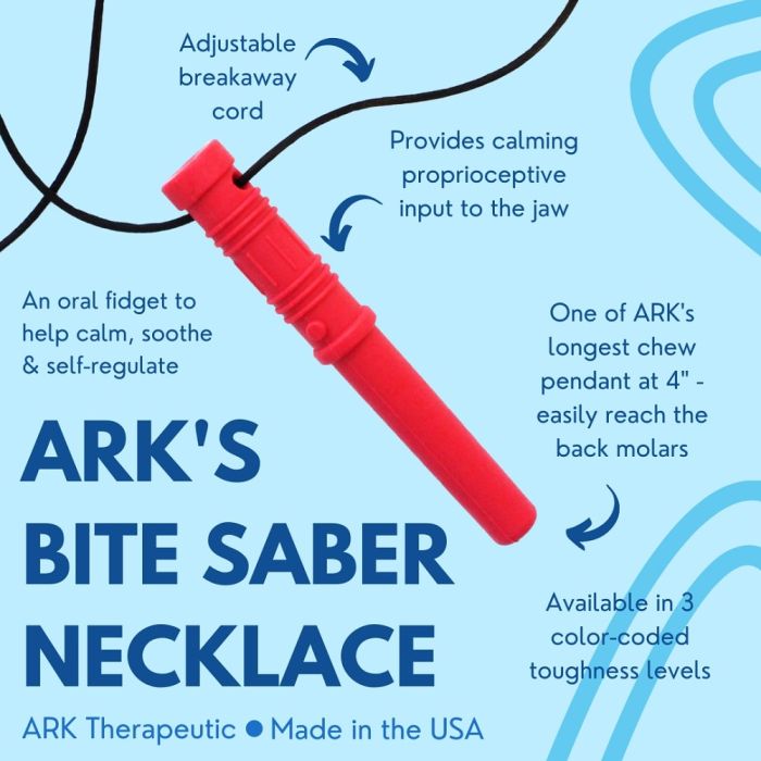 ARK Bite Saber Chew Necklace Infographic