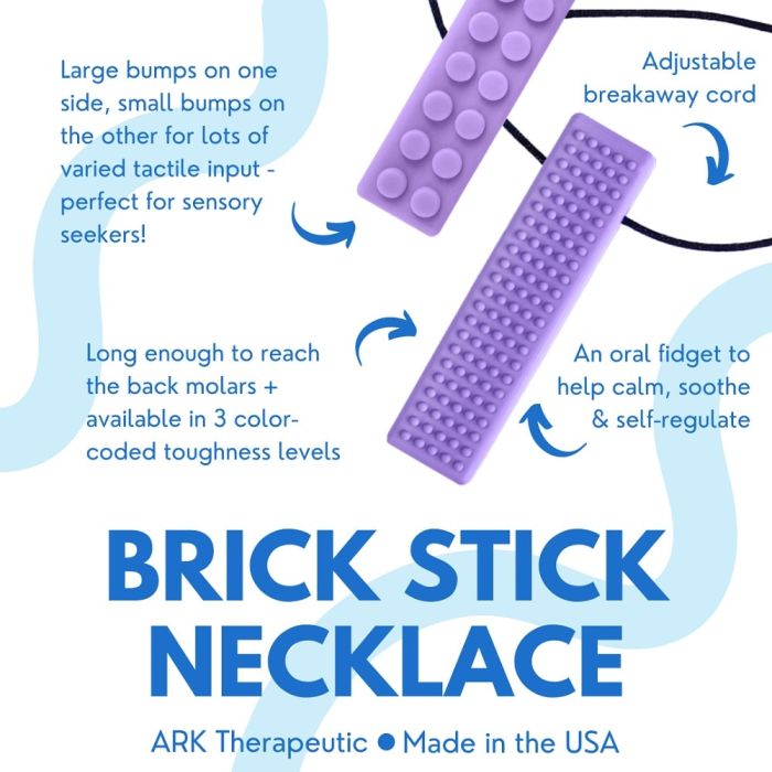 ARK Brick Stick Textured Chew Necklace Infographic