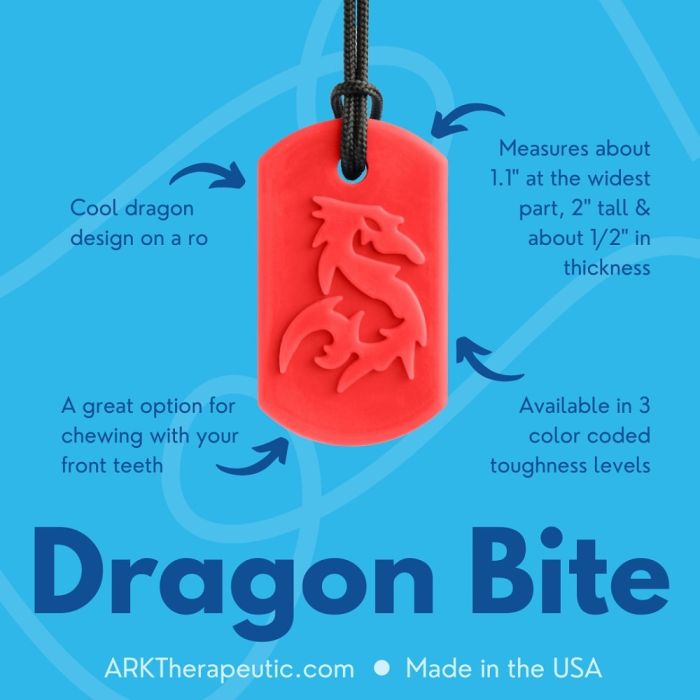 ARK Dragon Bite Chew Necklace Infographic