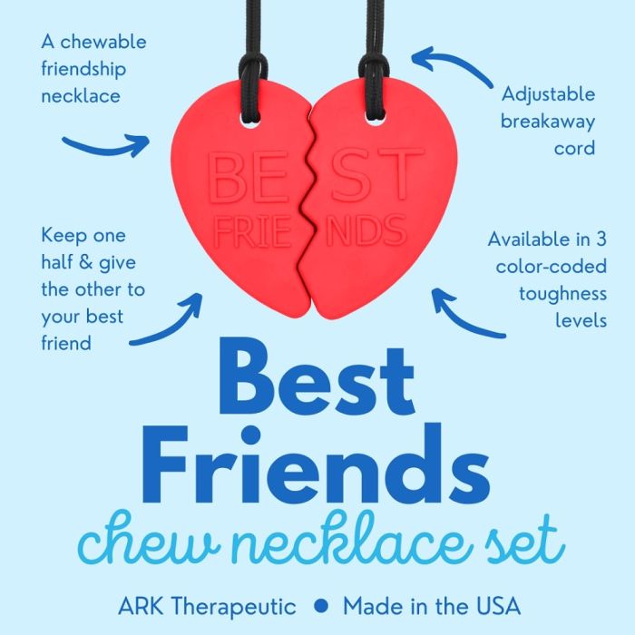ARK's Best Friends Split Heart Chewelry Set Infographic