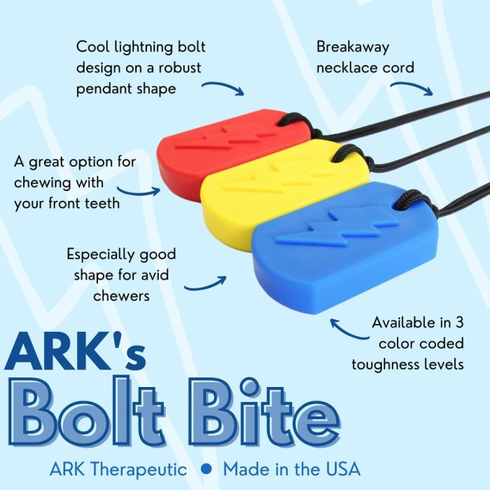 ARK's Bolt Bite™ Lightning Chew Necklace Infographic