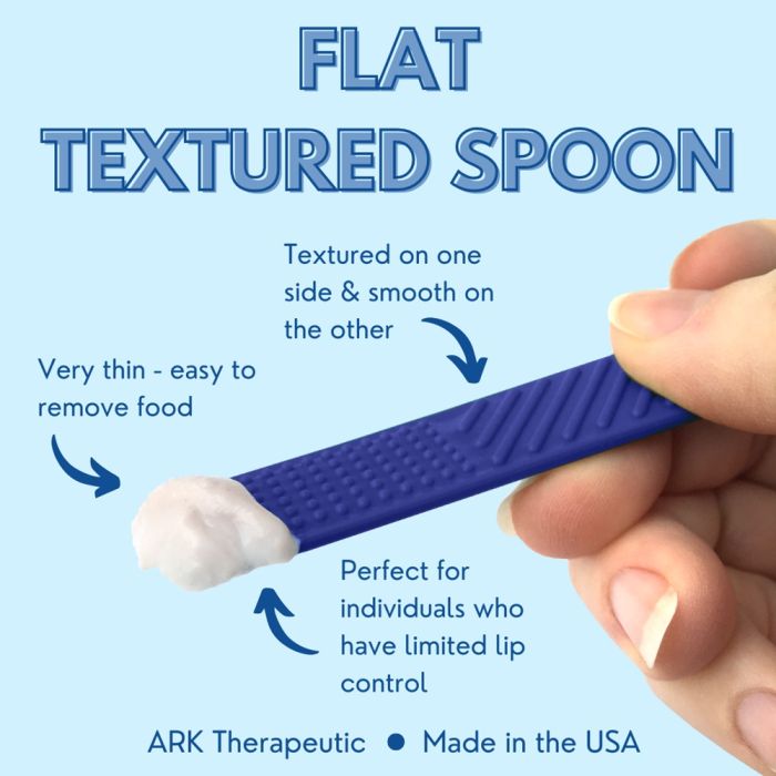ARK’s Flat Textured Spoons for Feeding Therapy Infographic