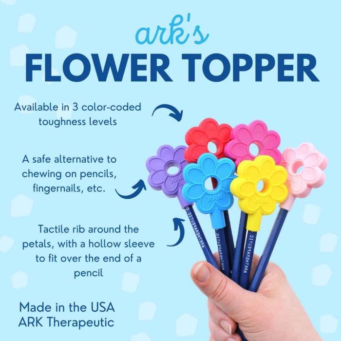 ARK's Flower Chewable Pencil Topper Infographic