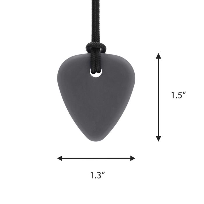 ARK's Guitar Pick Thin Chew Necklace Measured