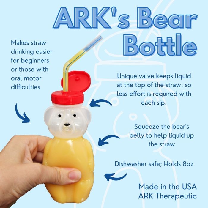 ARK's Honey Bear Bottle for Straw Drinking