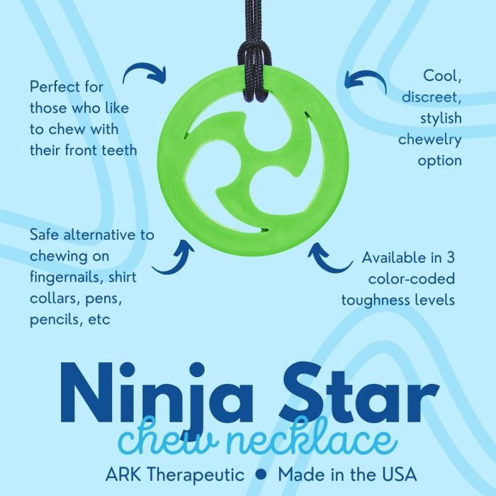 ARK's Ninja Star Chewable Necklace Infographic