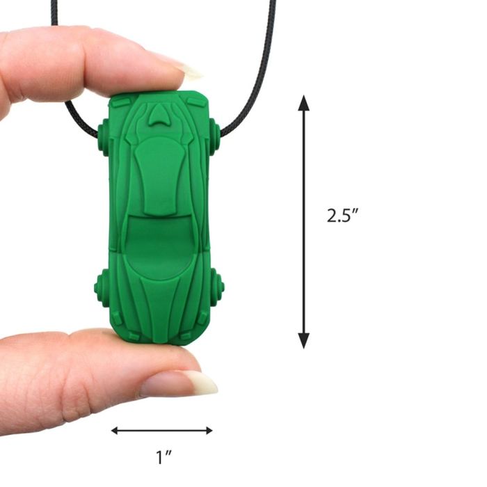 ARK's Racecar Chew Necklace Measured
