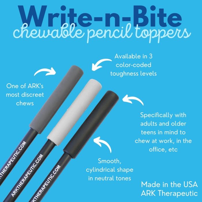 ARK's Write-n-Bite Chewable Pen Topper Infographic