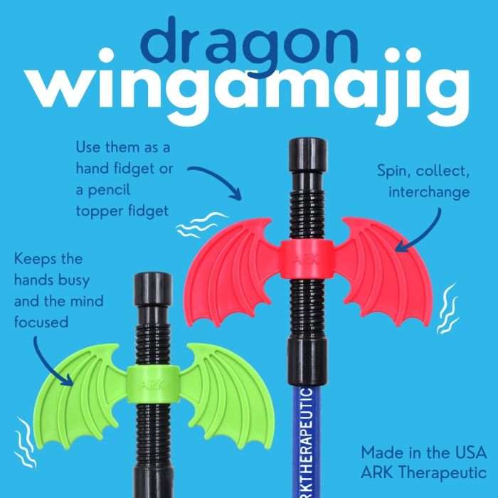 ARK Wingamajigs Spinning Fidgets Infographic Dragon