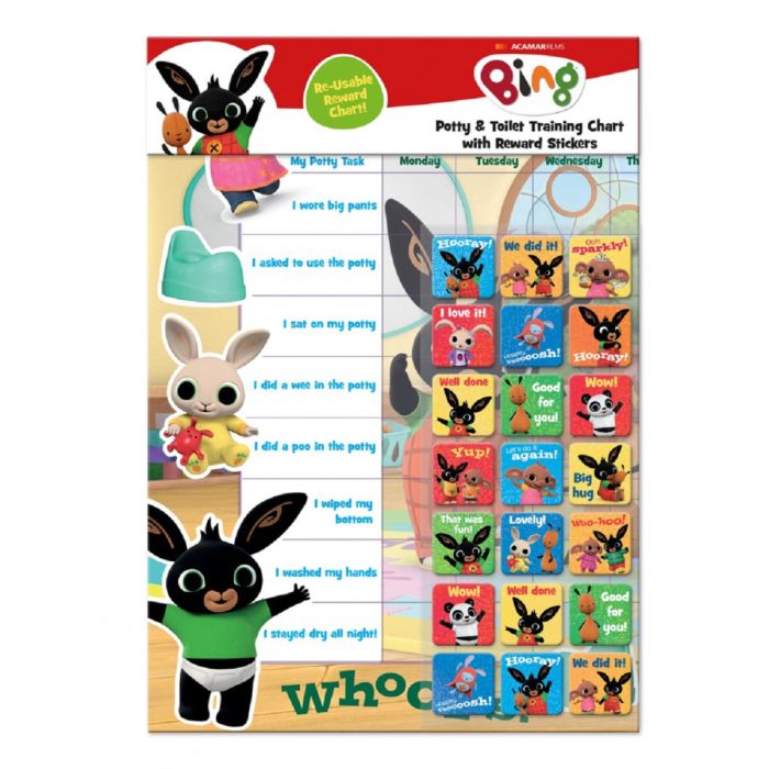Bing Potty and Toilet Training Chart with Reward Stickers