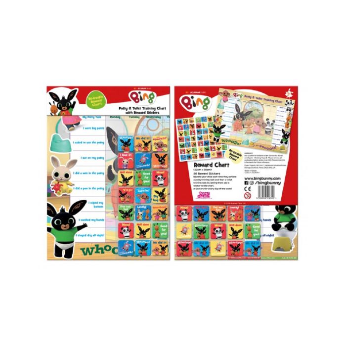 Bing Potty and Toilet Training Chart with Reward Stickers