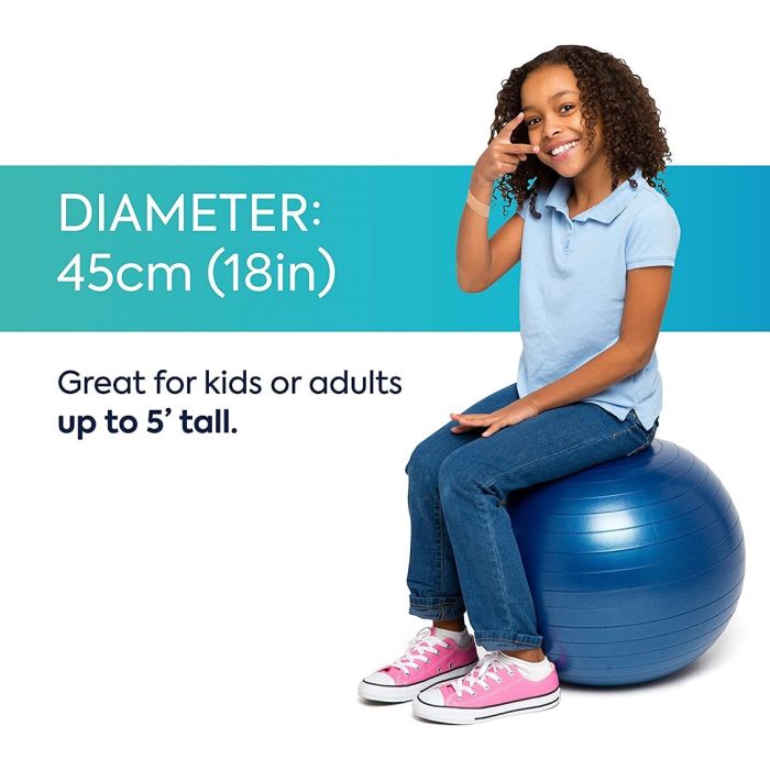 Bouncyband Balance Ball Chair 45cm Sizing