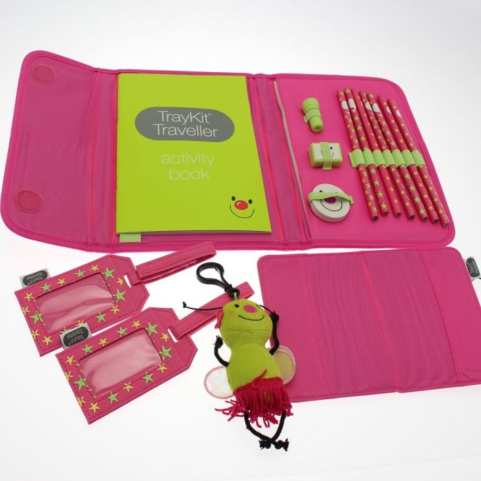 Content & Calm Traveller Accessory Set Pink Star Fabric