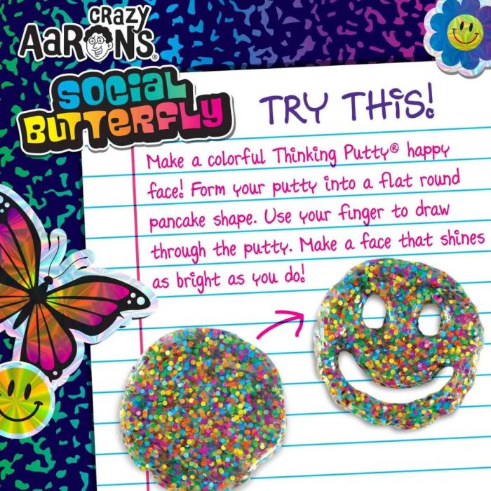 Crazy Aaron's Thinking Putty Trendsetters Social Butterfly