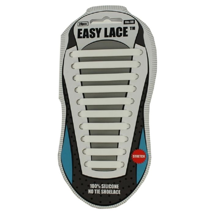 Easy Lace No Tie Shoelaces Adult Trainers White