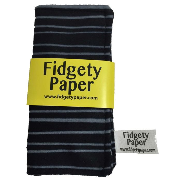 Fidgety Paper Sensory Toy Pocket Sized Black Grey