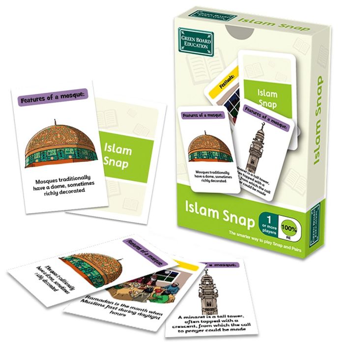 Islam Snap and Pairs Green Board Games Education 