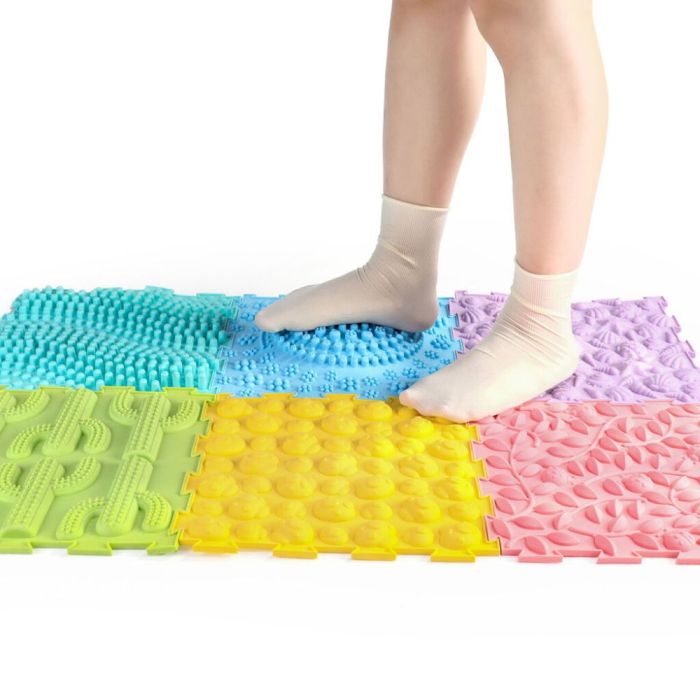 Massage Puzzle Floor Tiles Set of 6 TEXMP6 Playlearn