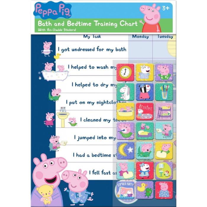 Peppa Pig Bath and Bedtime Training Chart      