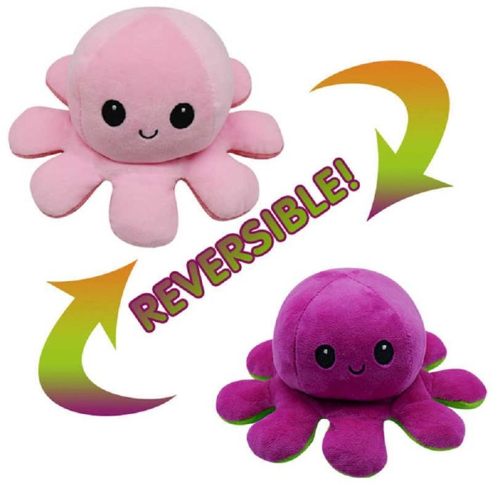 Reversible Plush Octopus SV21145 Purple Pink