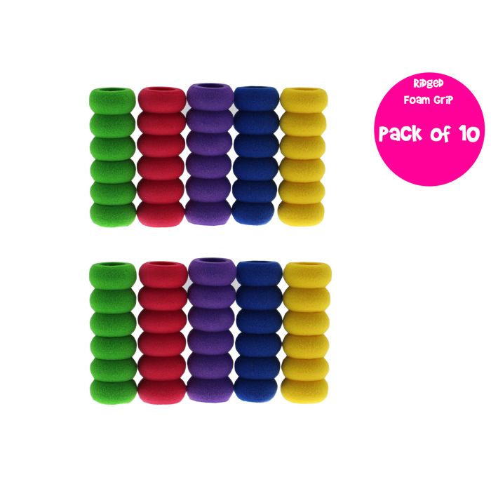 Ridged Foam Pencil Grip - Pack of 10