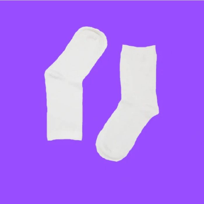 Seamfree Comfort Sensory School Socks City of Clouds White
