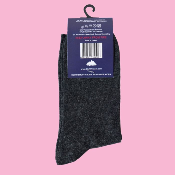 Seamfree Comfort Sensory Socks City of Clouds Dark Grey