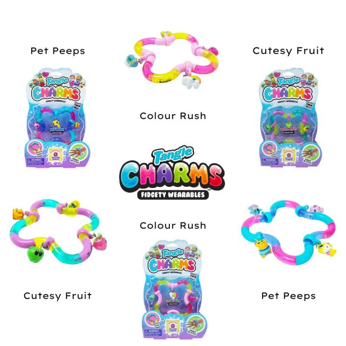 Tangle Charms Series Fidgety Wearables Collection Colours