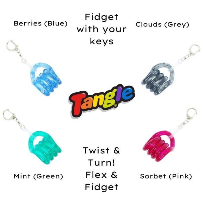 Tangle Jr Jelly Keychain Colours