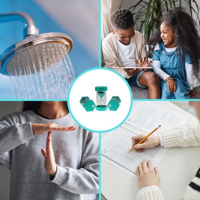 Tink n Stink 4 Minute Sand Timer Turquoise Lifestyle