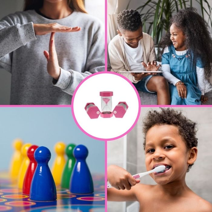 Tink n Stink Sand Timer 2 Minute Pink Lifestyle