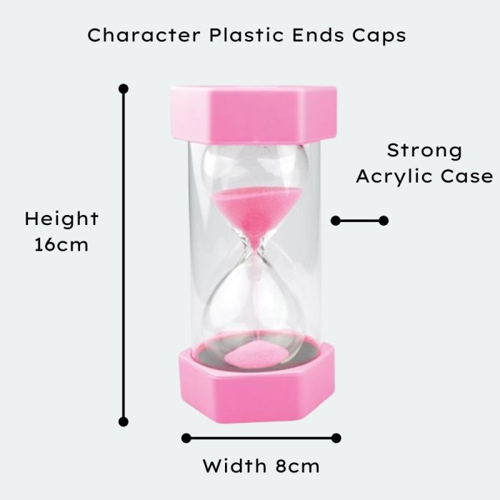 Tink n Stink Sand Timer 2 Minute Pink Measurements