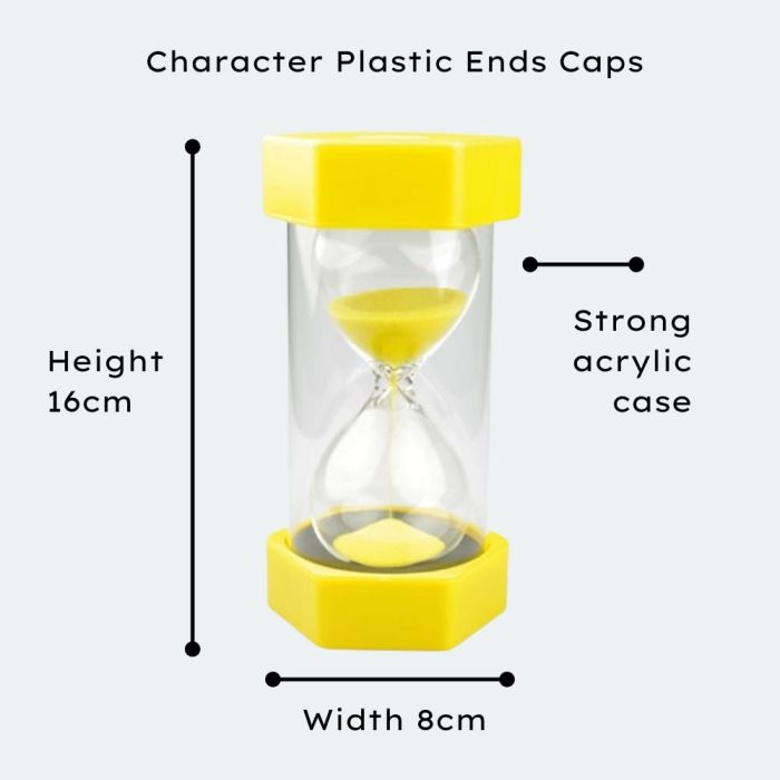 Tink n Stink Sand Timer 3 Minute Yellow Measurements