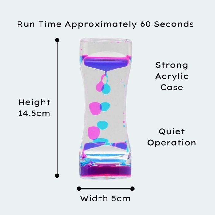 Tink n Stink Trio Liquid Shower Timer Blue Pink Measurements