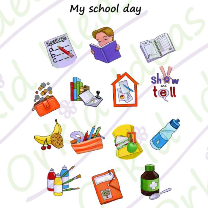 TomTags Kit I CAN Pack My Bag PC-ICAN-01 My School Day