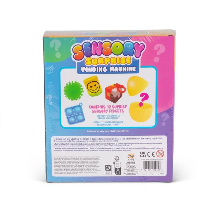 Sensory Surprise Vending Machine - 12 Collectible Eggs with 6 Mochis & 6 Fidgets 
