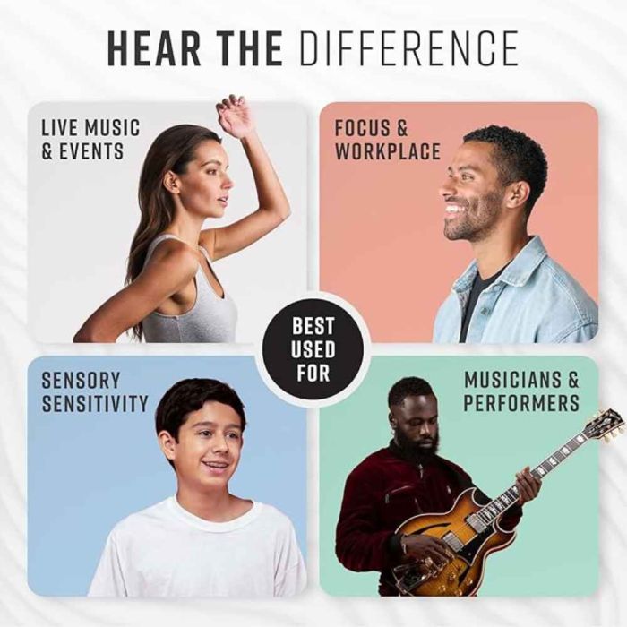 Vibes High Fidelity Noise Reduction Ear Plugs