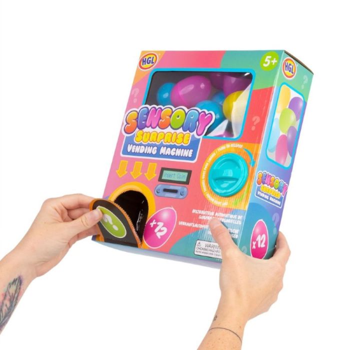 Sensory Surprise Vending Machine - 12 Collectible Eggs with 6 Mochis & 6 Fidgets 