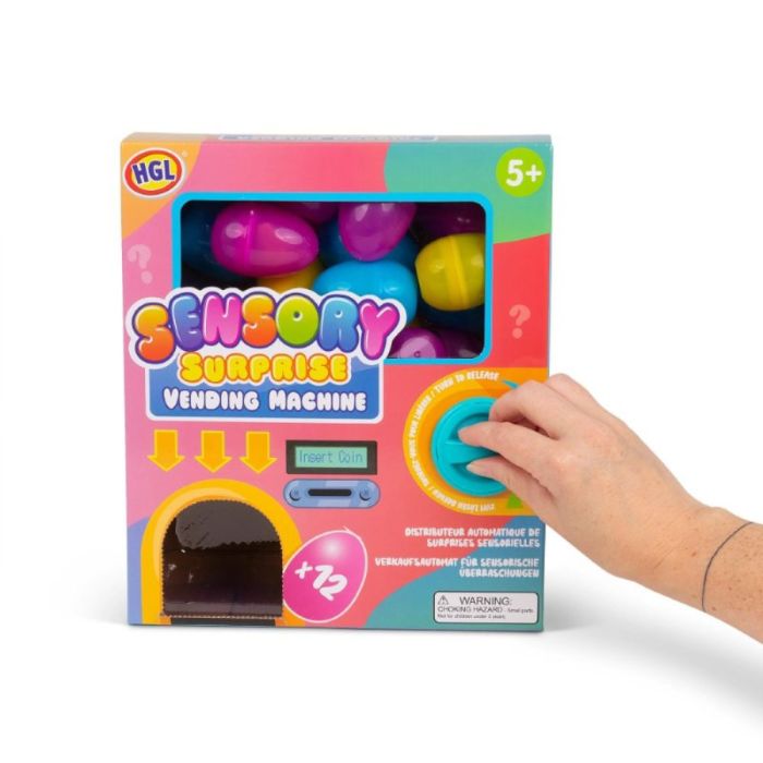 Sensory Surprise Vending Machine - 12 Collectible Eggs with 6 Mochis & 6 Fidgets 