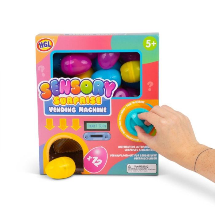 Sensory Surprise Vending Machine - 12 Collectible Eggs with 6 Mochis & 6 Fidgets 
