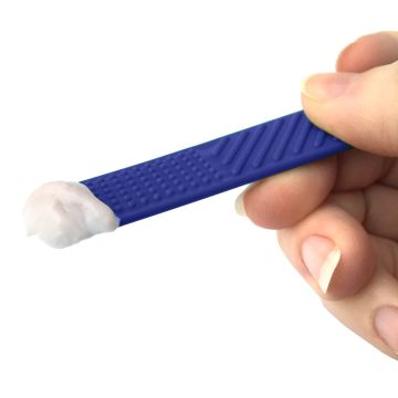 ARK’s Flat Textured Spoon for Feeding Dark Blue
