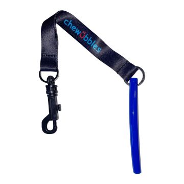 Chubuddy Chewubbles Slim Tube Clip On Tether Blue