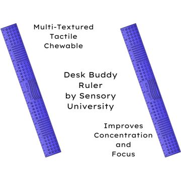 Desk Buddy Ruler by Sensory University Blue
