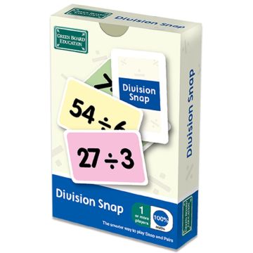 Division Snap and Pairs Green Board Games Education