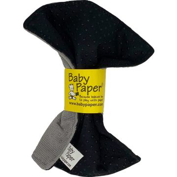 Textured Baby Paper Sensory Toy Black Grey