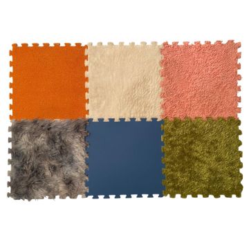 Textured Floor Tiles – Set of 6