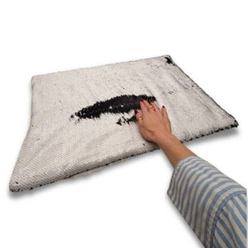 3kg Weighted Sequin Lap Pad - Black & White